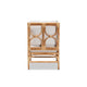 bali & pari Brandon Modern Bohemian White Fabric Upholstered and Natural Brown Rattan Armchair WHI-Brandon-Rattan-Armchair