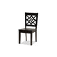 Baxton Studio Brava Modern and Contemporary Dark Brown Finished Wood 5-Piece Dining Set