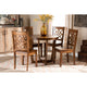 Baxton Studio Brava Modern and Contemporary Walnut Brown Finished Wood 5-Piece Dining Set