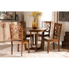 Baxton Studio Brava Modern and Contemporary Walnut Brown Finished Wood 5-Piece Dining Set