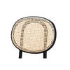 Baxton Studio Garold Mid-Century Modern Brown Woven Rattan and Black Wood 2-Piece Cane Dining Chair Set WHI-C19-Black-Beechwood/Rattan-DC