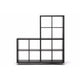 Baxton Studio Sunna Dark Brown Modern Cube Shelving Unit