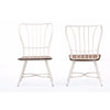 Baxton Studio Longford ’Dark-Walnut’ Wood and White Metal Vintage Industrial Dining Chair (Set of 2) WHI-CDC271-DS2-WWXX