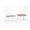Baxton Studio Longford "Dark-Walnut" Wood and White Metal Vintage Industrial Dining Chair (Set of 2)