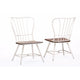 Baxton Studio Longford "Dark-Walnut" Wood and White Metal Vintage Industrial Dining Chair (Set of 2)