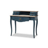 Baxton Studio Celestine French Provincial Blue Spruce Finished Wood Accent Writing Desk WHI-CES2-Blue-Spruce-Desk