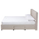 Baxton Studio Coronado Mid-Century Modern Transitional Beige Fabric Full Size 3-Drawer Storage Platform Bed
