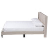 Baxton Studio Casol Mid-Century Modern Transitional Beige Fabric Upholstered Full Size Platform Bed