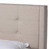 Baxton Studio Casol Mid-Century Modern Transitional Beige Fabric Upholstered Full Size Platform Bed