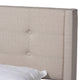 Baxton Studio Casol Mid-Century Modern Transitional Beige Fabric Upholstered Full Size Platform Bed