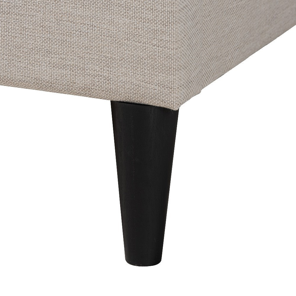 Baxton Studio Casol Mid-Century Modern Transitional Beige Fabric Upholstered Full Size Platform Bed