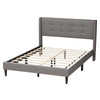 Baxton Studio Casol Mid-Century Modern Transitional Grey Fabric Upholstered Full Size Platform Bed