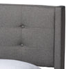 Baxton Studio Casol Mid-Century Modern Transitional Grey Fabric Upholstered Full Size Platform Bed