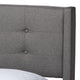 Baxton Studio Casol Mid-Century Modern Transitional Grey Fabric Upholstered Full Size Platform Bed