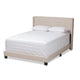 Baxton Studio Lisette Modern and Contemporary Beige Fabric Upholstered King Size Bed