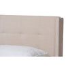 Baxton Studio Lisette Modern and Contemporary Beige Fabric Upholstered King Size Bed