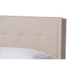 Baxton Studio Lisette Modern and Contemporary Beige Fabric Upholstered King Size Bed