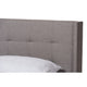 Baxton Studio Lisette Modern and Contemporary Grey Fabric Upholstered King Size Bed