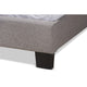 Baxton Studio Lisette Modern and Contemporary Grey Fabric Upholstered King Size Bed