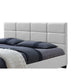 Baxton Studio Vivaldi Modern and Contemporary White Faux Leather Padded Platform Base Queen Size Bed Frame