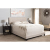 Baxton Studio Brookfield Modern and Contemporary Beige Fabric Upholstered Grid-tufting Queen Size Bed