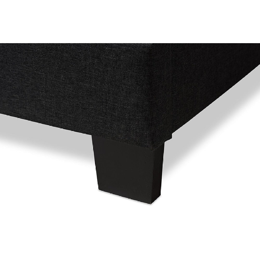 Baxton Studio Brookfield Modern and Contemporary Charcoal Grey Fabric King Size Bed