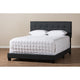 Baxton Studio Brookfield Modern and Contemporary Charcoal Grey Fabric King Size Bed