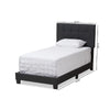 Baxton Studio Brookfield Modern and Contemporary Charcoal Grey Fabric Twin Size Bed