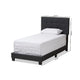 Baxton Studio Brookfield Modern and Contemporary Charcoal Grey Fabric Twin Size Bed
