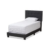 Baxton Studio Brookfield Modern and Contemporary Charcoal Grey Fabric Twin Size Bed