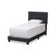 Baxton Studio Brookfield Modern and Contemporary Charcoal Grey Fabric Twin Size Bed