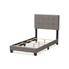 Baxton Studio Brookfield Modern and Contemporary Light Grey Fabric Twin Size Bed