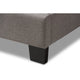 Baxton Studio Brookfield Modern and Contemporary Light Grey Fabric Twin Size Bed