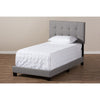 Baxton Studio Brookfield Modern and Contemporary Light Grey Fabric Twin Size Bed