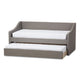 Baxton Studio Barnstorm Modern and Contemporary Grey Fabric Upholstered Daybed with Guest Trundle Bed
