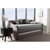 Baxton Studio Barnstorm Modern and Contemporary Grey Fabric Upholstered Daybed with Guest Trundle Bed