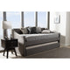 Baxton Studio Barnstorm Modern and Contemporary Grey Fabric Upholstered Daybed with Guest Trundle Bed