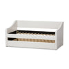 Baxton Studio Barnstorm Modern and Contemporary White Faux Leather Upholstered Daybed with Guest Trundle Bed
