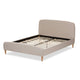 Baxton Studio Mia Mid-Century Light Beige Fabric Upholstered Full Size Platform Bed WHI-CF8814-Light-Beige-Full