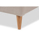Baxton Studio Mia Mid-Century Light Beige Fabric Upholstered Full Size Platform Bed WHI-CF8814-Light-Beige-Full