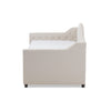 Baxton Studio Perry Modern and Contemporary Light Beige Fabric Daybed with Trundle WHI-CF8940-Light-Beige-Daybed