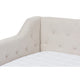 Baxton Studio Perry Modern and Contemporary Light Beige Fabric Daybed with Trundle WHI-CF8940-Light-Beige-Daybed