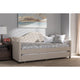 Baxton Studio Perry Modern and Contemporary Light Beige Fabric Daybed with Trundle