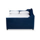 Baxton Studio Perry Modern and Contemporary Royal Blue Velvet Fabric Upholstered and Button Tufted Full Size Daybed