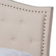 Baxton Studio Felisa Modern and Contemporary Beige Fabric Upholstered and Button Tufted King Size Platform Bed WHI-CF9009-Beige-King