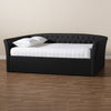 Baxton Studio Delora Modern and Contemporary Dark Grey Fabric Upholstered Queen Size Daybed