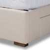 Baxton Studio Leni Modern and Contemporary Beige Fabric Upholstered 4-Drawer King Size Platform Storage Bed Frame WHI-CF9045-Beige-King