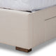 Baxton Studio Leni Modern and Contemporary Beige Fabric Upholstered 4-Drawer King Size Platform Storage Bed Frame WHI-CF9045-Beige-King
