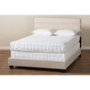 Baxton Studio Ansa Modern and Contemporary Beige Fabric Upholstered Queen Size Bed