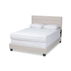 Baxton Studio Ansa Modern and Contemporary Beige Fabric Upholstered Queen Size Bed